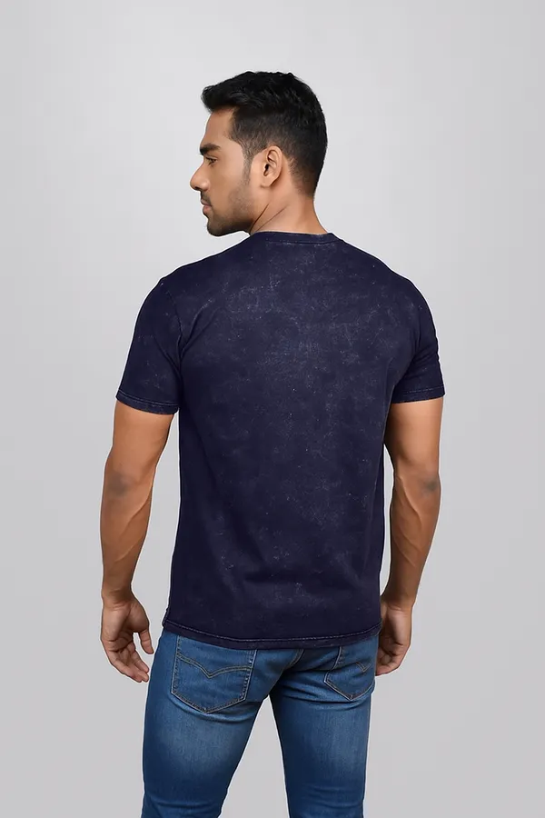 Blue_Comb_Cotton_Textu_Round_Neck_T-Shirt