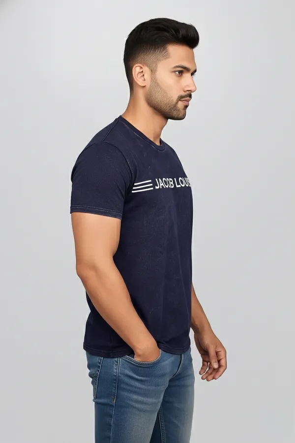 Blue_Comb_Cotton_Textu_Round_Neck_T-Shirt