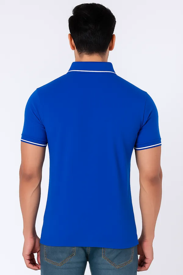 Blue_Half_Sleeve_Poly_Cotton_Fabric_Polo_T-Shirt_|_For_Men