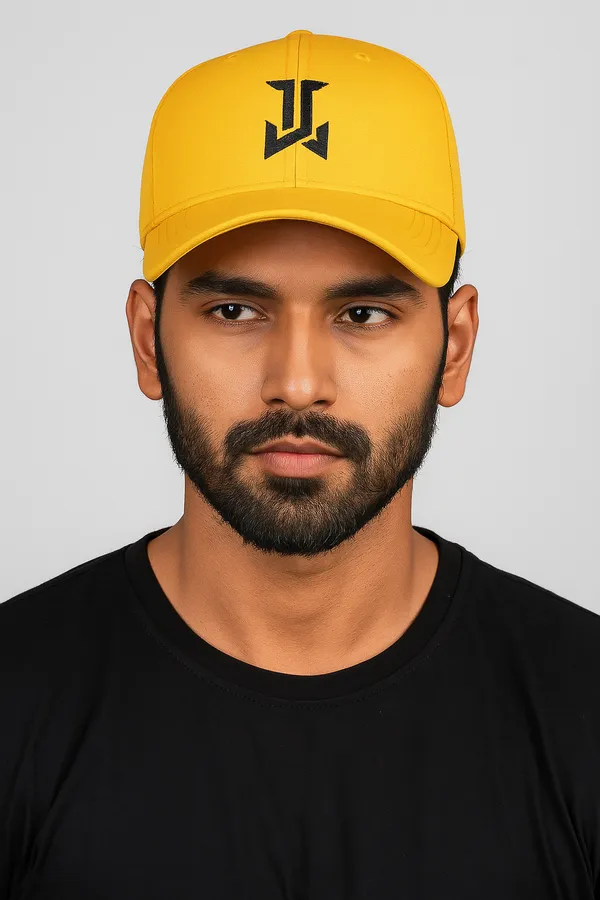 Yellow_Stylish_Baseball_Cap_Made_From_Premium_Polyester_With_Adjustable_Metal_Buckle_For_Unisex