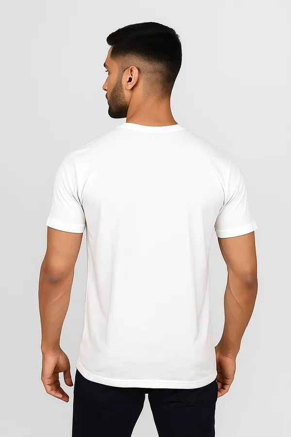 White_Pure_Cotton_Round_Neck_T-Shirt