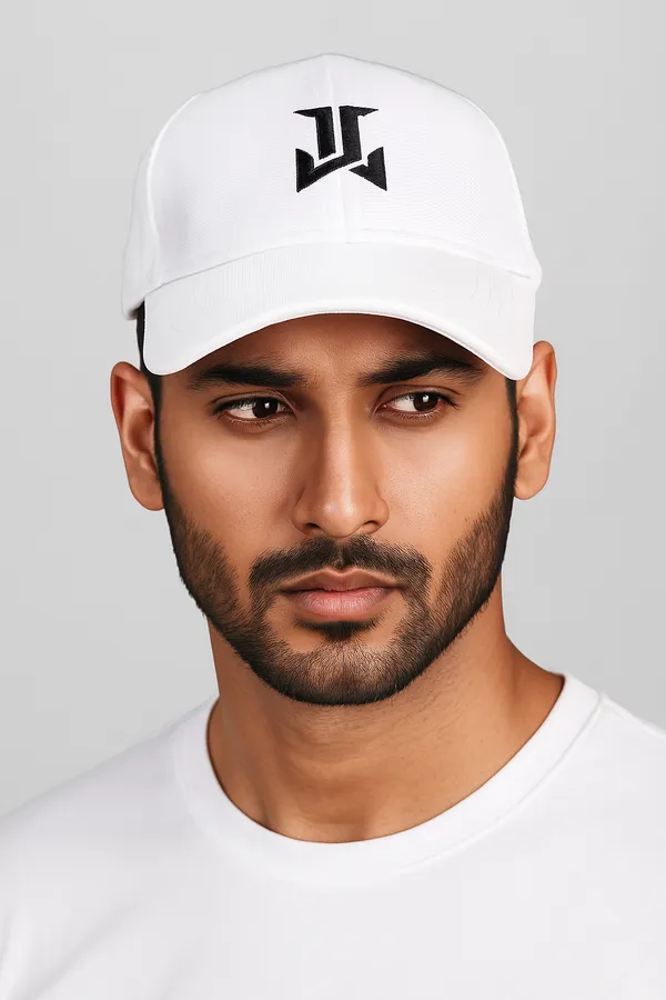 White_Stylish_Baseball_Cap_Made_From_Premium_Polyester_With_Adjustable_Metal_Buckle_For_Unisex