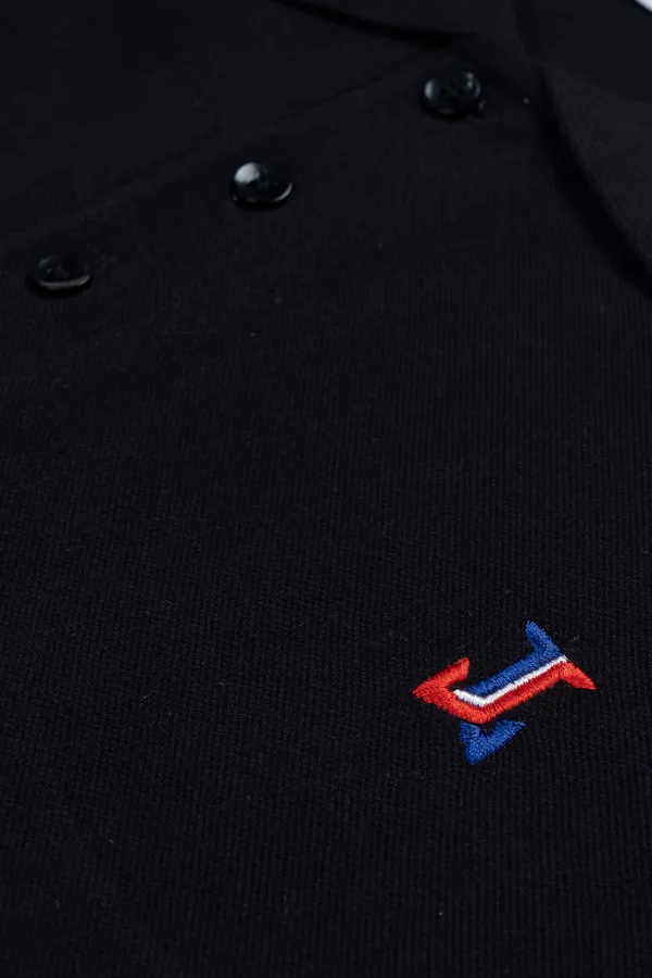 Black_Half_Sleeve_Pure_Cotton_Fabric_Polo_T-Shirt_|_For_Men