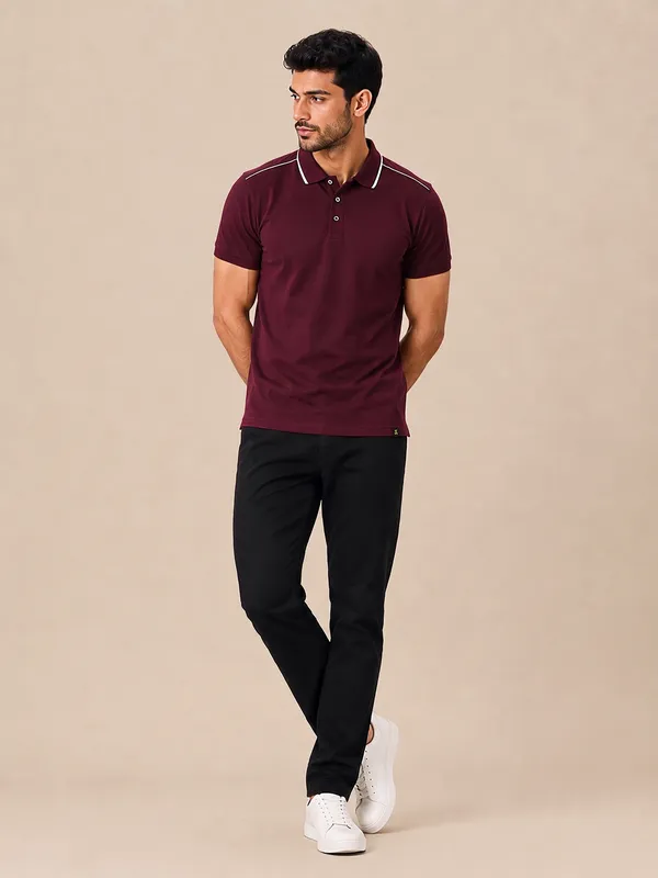 Men_Half_Sleeve_Wine_Polo_T-Shirt