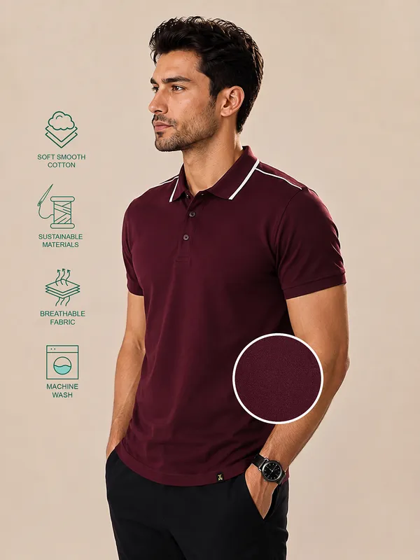 Men_Half_Sleeve_Wine_Polo_T-Shirt