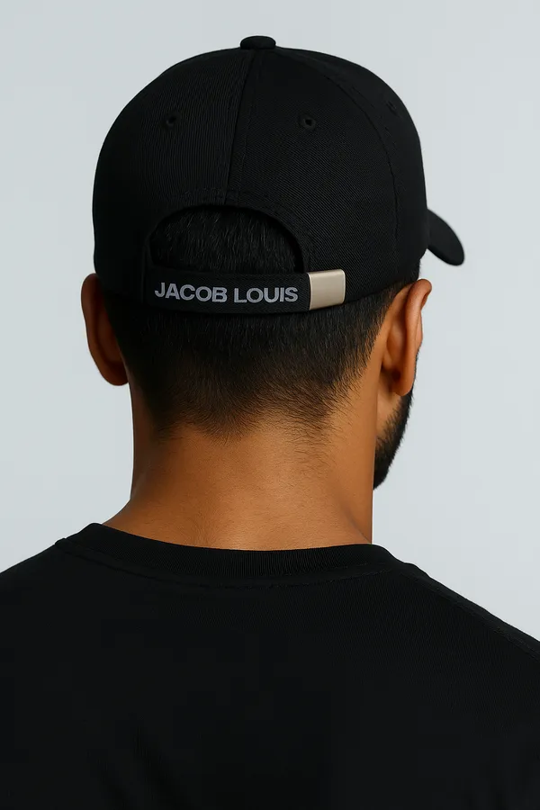 Black_Stylish_Baseball_Cap_Made_From_Premium_Polyester_With_Adjustable_Metal_Buckle_For_Unisex