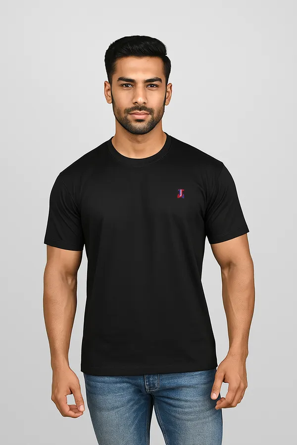 Black_Pure_Cotton_Round_Neck_T-Shirt