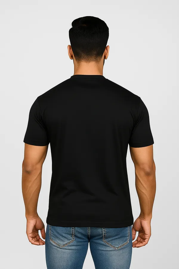 Black_Pure_Cotton_Round_Neck_T-Shirt