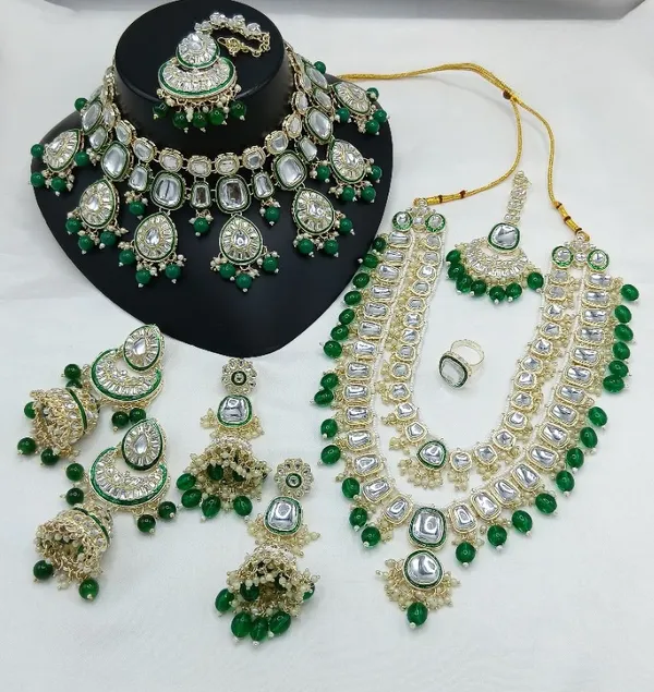 Green_Gold_Plated_Bridal_Set_For_Girls_&_Women