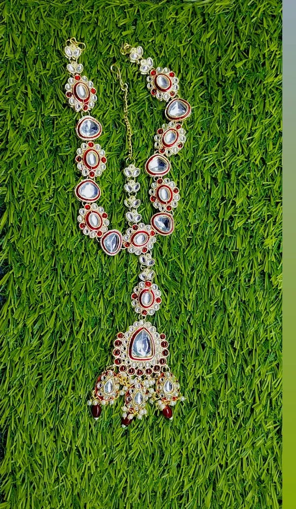 Red_Gold_Plated_Necklace,_Earring_&_Maang_Tikka_Set_For_Women