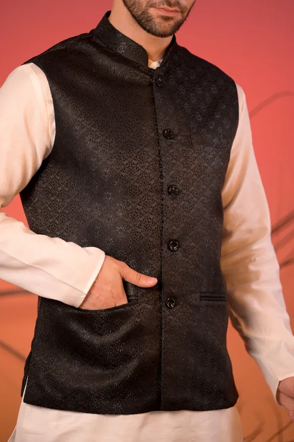 Textured_Black_Jacquard_Nehru_Jacket_For_Men
