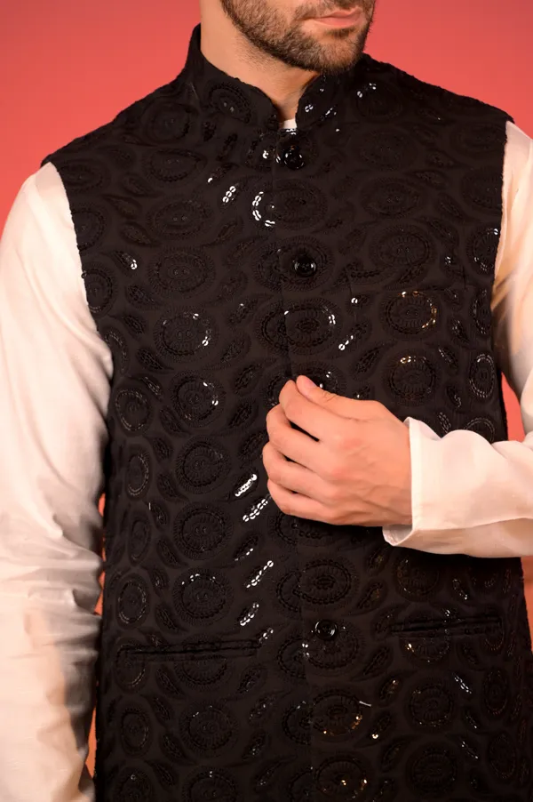 Black_Hakoba_Sequin_Nehru_Jacket_For_Men