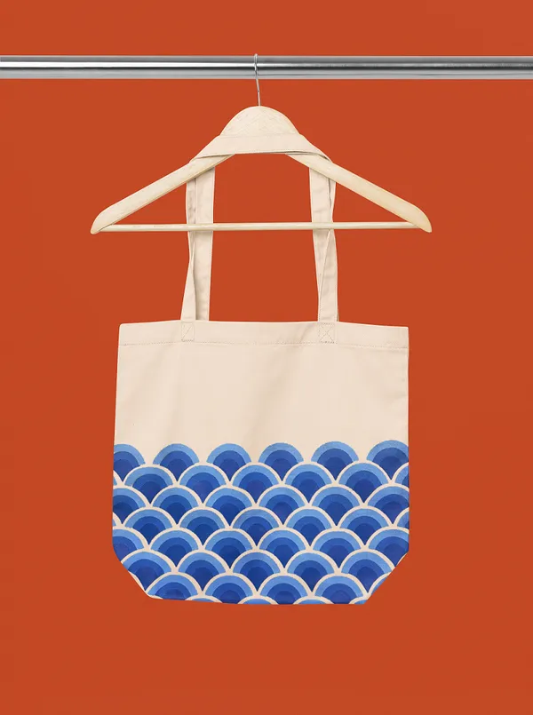 White_&_Blue_Canvas_Tote_Bag_For_Women