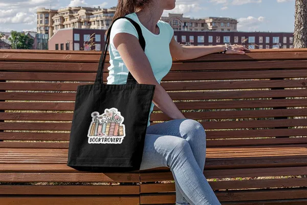 Black_Canvas_Books_Tote_Bag_With_Zipper_And_Pocket