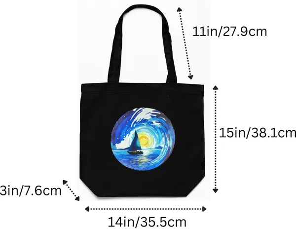 Black_Canvas_Ocean_Tote_Bag_With_Zipper_And_Pocket