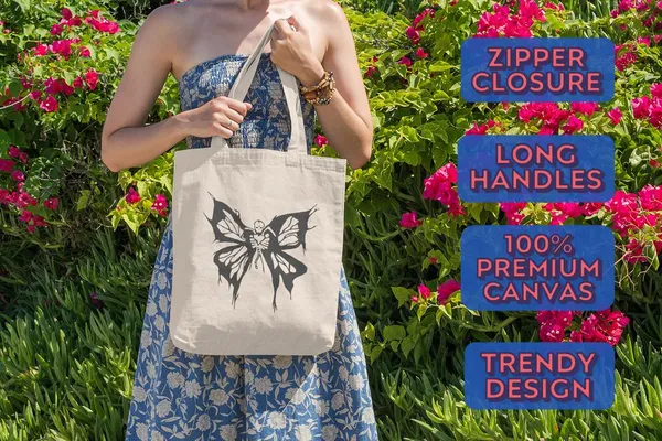 Beige_Canvas_Butterfly_Tote_Bag_For_Women