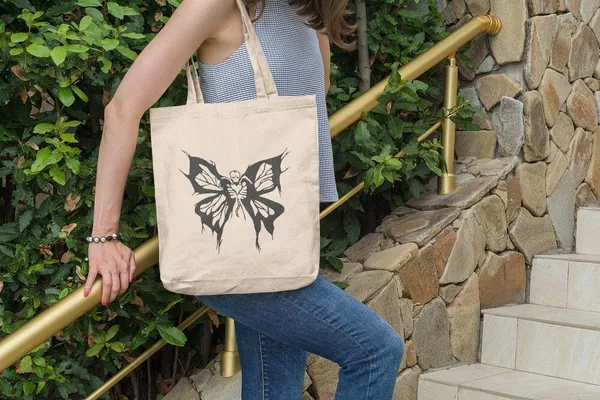 Beige_Canvas_Butterfly_Tote_Bag_For_Women