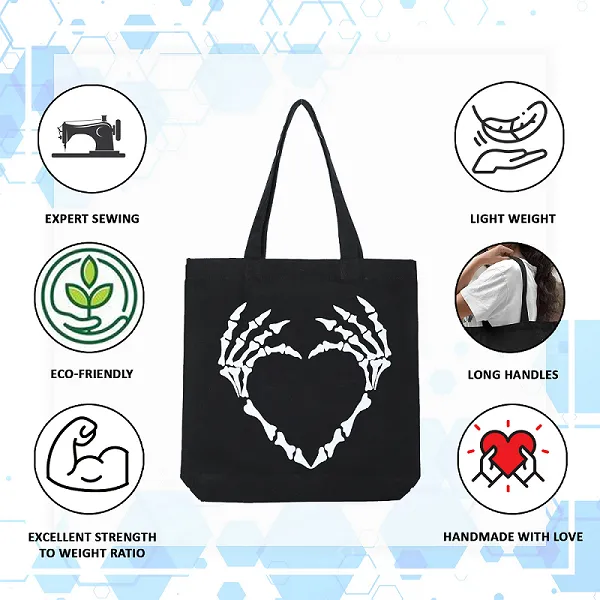 Black_Heart_Printed_Canvas_Tote_Bags_With_Zipper_And_Pocket