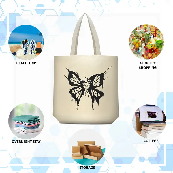 Beige_Canvas_Butterfly_Tote_Bag_For_Women