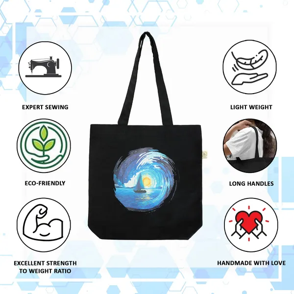 Black_Canvas_Ocean_Tote_Bag_With_Zipper_And_Pocket