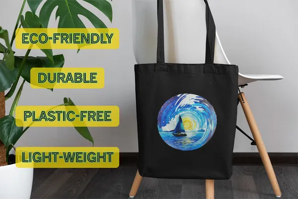 Black_Canvas_Ocean_Tote_Bag_With_Zipper_And_Pocket