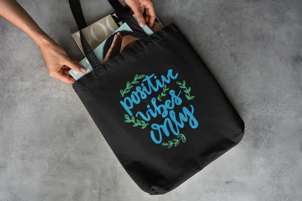 Black_Canvas_Positive_Vibes_Tote_Bag_With_Zipper_And_Pocket