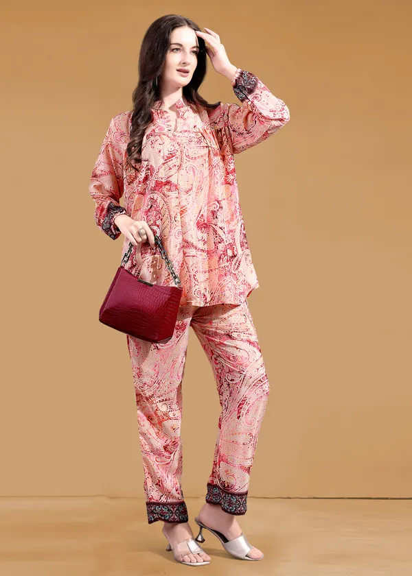 Pink_Rayon_Cotton_Co-Ords_For_Women