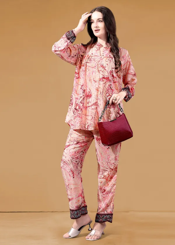 Pink_Rayon_Cotton_Co-Ords_For_Women