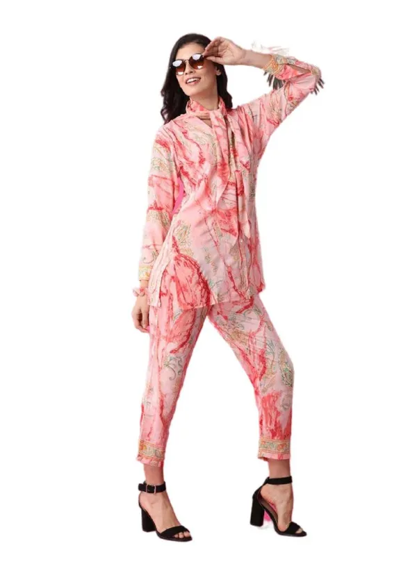 Pink_Rayon_Cotton_Co-Ords_For_Women