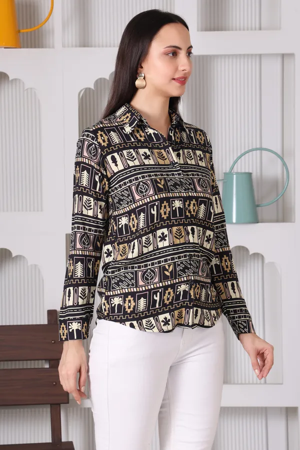 Black_Rayon_Cotton_Shirts_For_Women