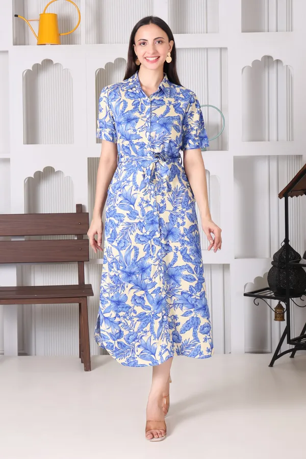 Blue_Rayon_Cotton_Dresses_For_Women