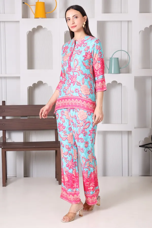 Blue_And_Pink_Rayon_Cotton_Co-Ords_For_Women