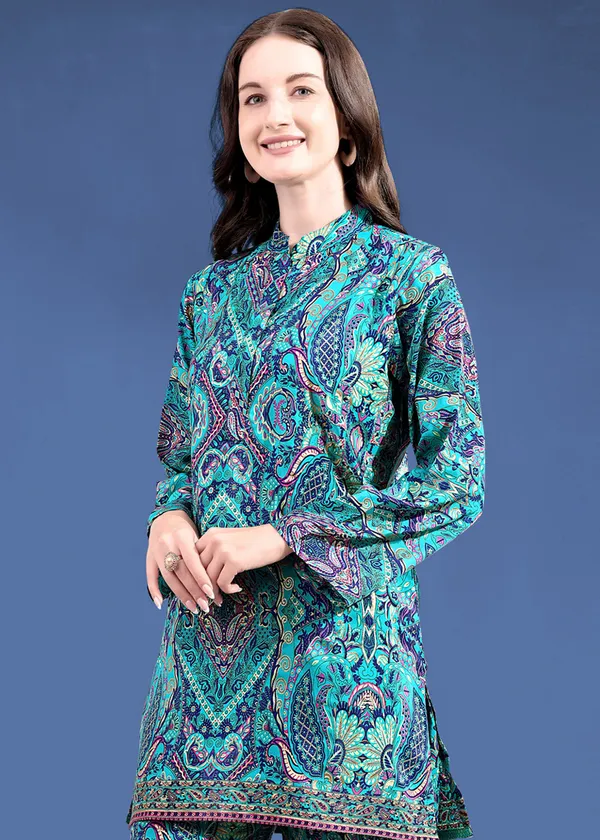 Blue_Rayon_Cotton_Co-Ords_For_Women