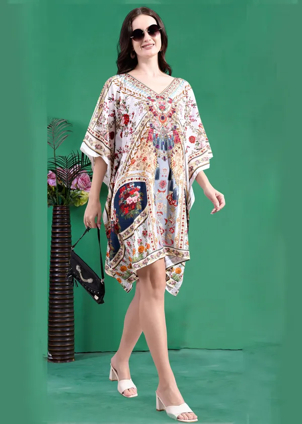 Beige_Rayon_Cotton_Dresses_For_Women