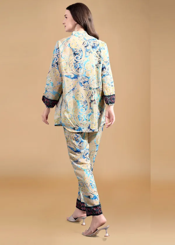 Cream_Rayon_Cotton_Co-Ords_For_Women