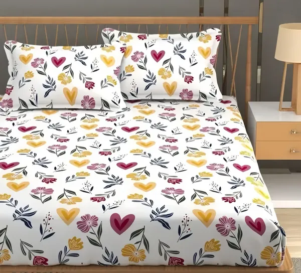 Multicolor_Premium_Cotton_Essence_Petite_Blooms_Bed_Sheet_with_pillow_cover