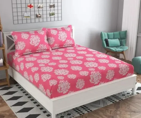 Falora_220_Thread_Count_Premium_Cotton_Fitted_Bedsheet_|_Pink_Aura_Royal_Astriy_|_King/Queen/Double_|_72×78_/_60×78_Inches_|_360°_Elasticated_|_With_2_Pillow_Covers_(Up_to_8_Inches_Mattress)