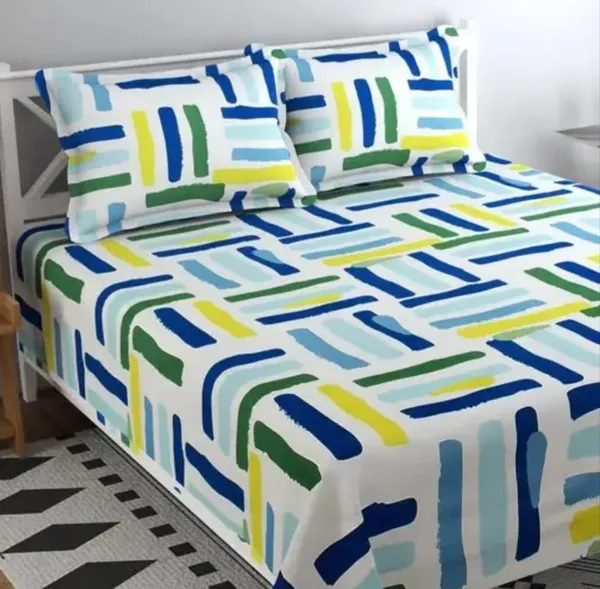 Multicolor_Premium_Cotton_Aura_Brushstroke_Harmony_Bed_Sheet_with_pillow_cover