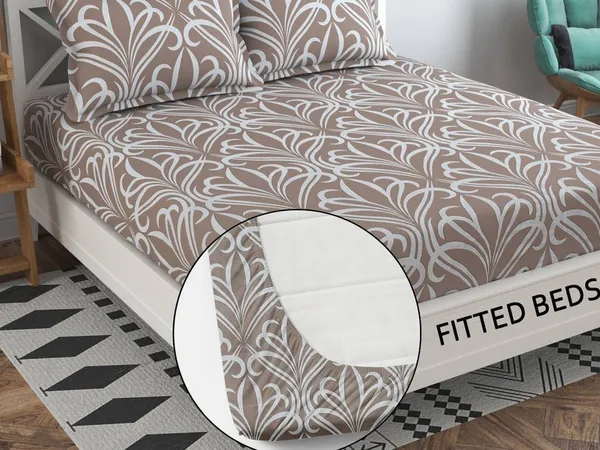 Falora_Mocha_Bloom_–_Premium_Cotton_Fitted_Bedsheet
