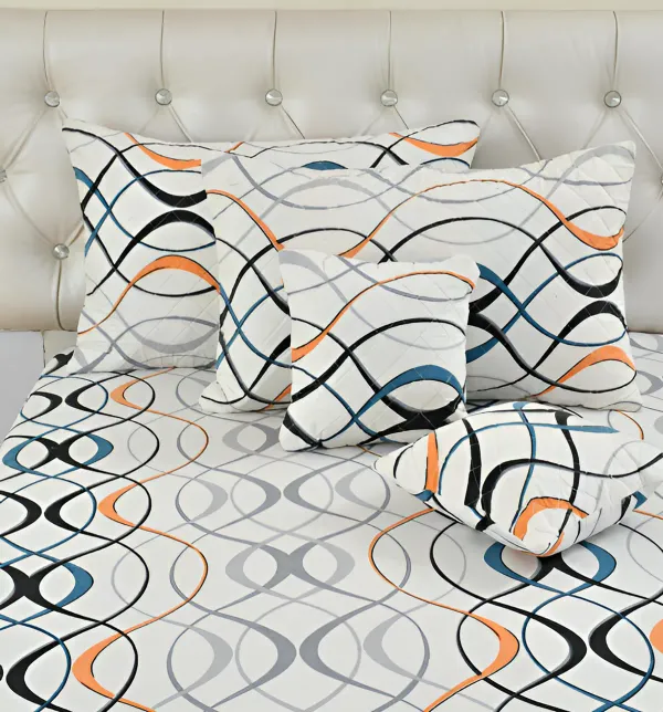 Off-White_Cotton_Aura_–_Abstract_Flow_Luxe(5-Piece_Bedsheet_Set)_with_pillow_cover