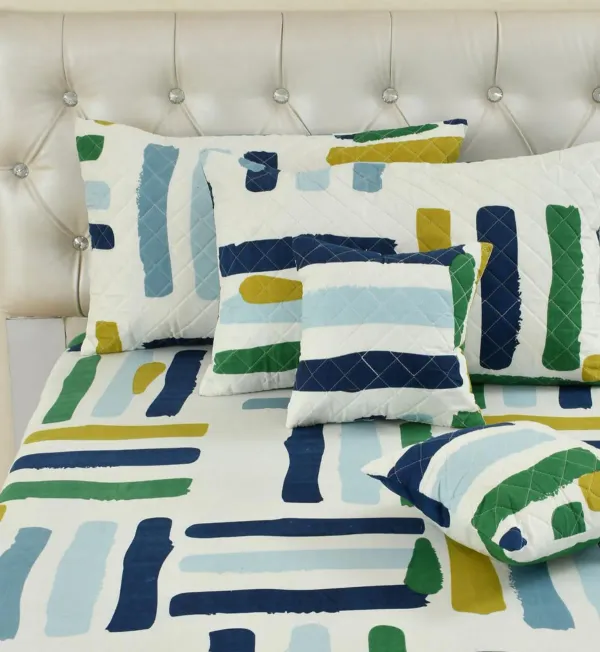 Off-White_Cotton_Aura_–_Brushstroke_Harmony_5-Piece_Luxury_Bedsheet_Set_with_pillow_cover
