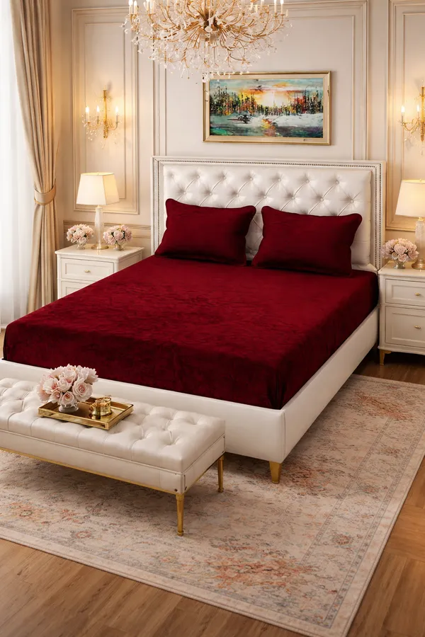 Falora®_Red_Velvet_500_TC_Winter_Warm_Fitted_360°_Bedsheet