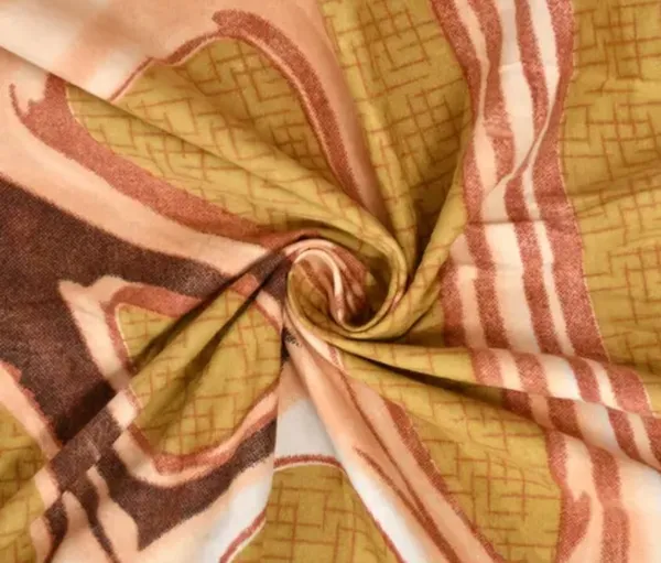 Light_Brown_Premium_Cotton_Essence_Linear_Geometry_Bed_Sheet_with_pillow_cover