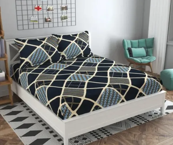Multicolor_Premium_Cotton_Luxe_Zigzag_Harmony_Bed_Sheet_with_pillow_cover