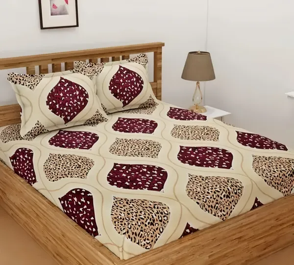 Multicolor_Premium_Cotton_Luxe_Crimson_Drops_Bed_Sheet_with_pillow_cover