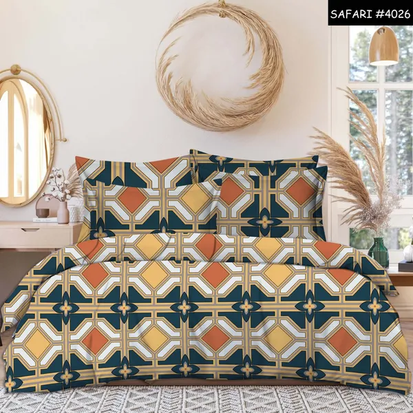 Multicolor_Premium_Cotton_Luxe_Geo_Harmony_Bed_Sheet_with_pillow_cover