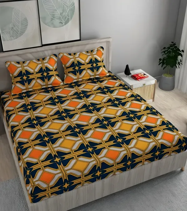 Multicolor_Premium_Cotton_Luxe_Geo_Harmony_Bed_Sheet_with_pillow_cover