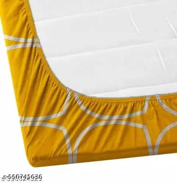 Yellow_Premium_Cotton_Luxe_Regal_Squares_Design_Bed_Sheet_with_pillow_cover