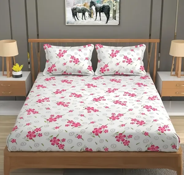 White_Premium_Cotton_Essence_Blush_Bloom_Bed_Sheet_with_pillow_cover