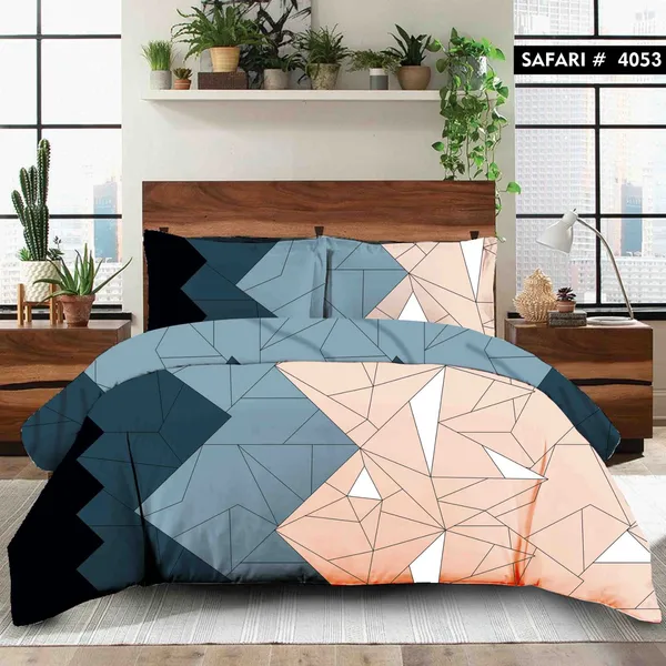 Falora_220_Tc_Multicolor_Premium_Cotton_Luxe_Zigzag_Symphony_Fitted_Bed_Sheet_with_pillow_cover